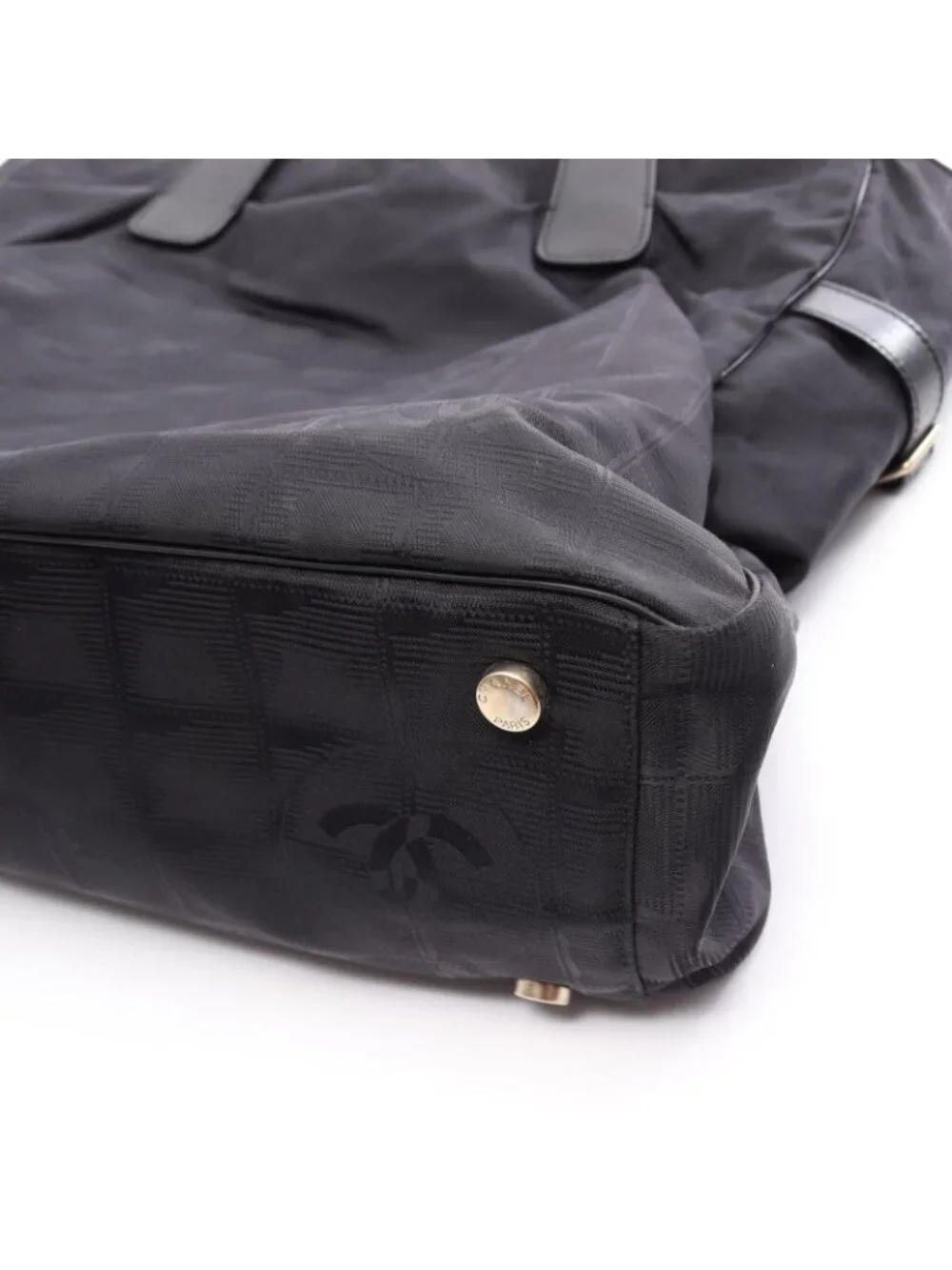 Chanel Tote New Travel Line GM Black Leather